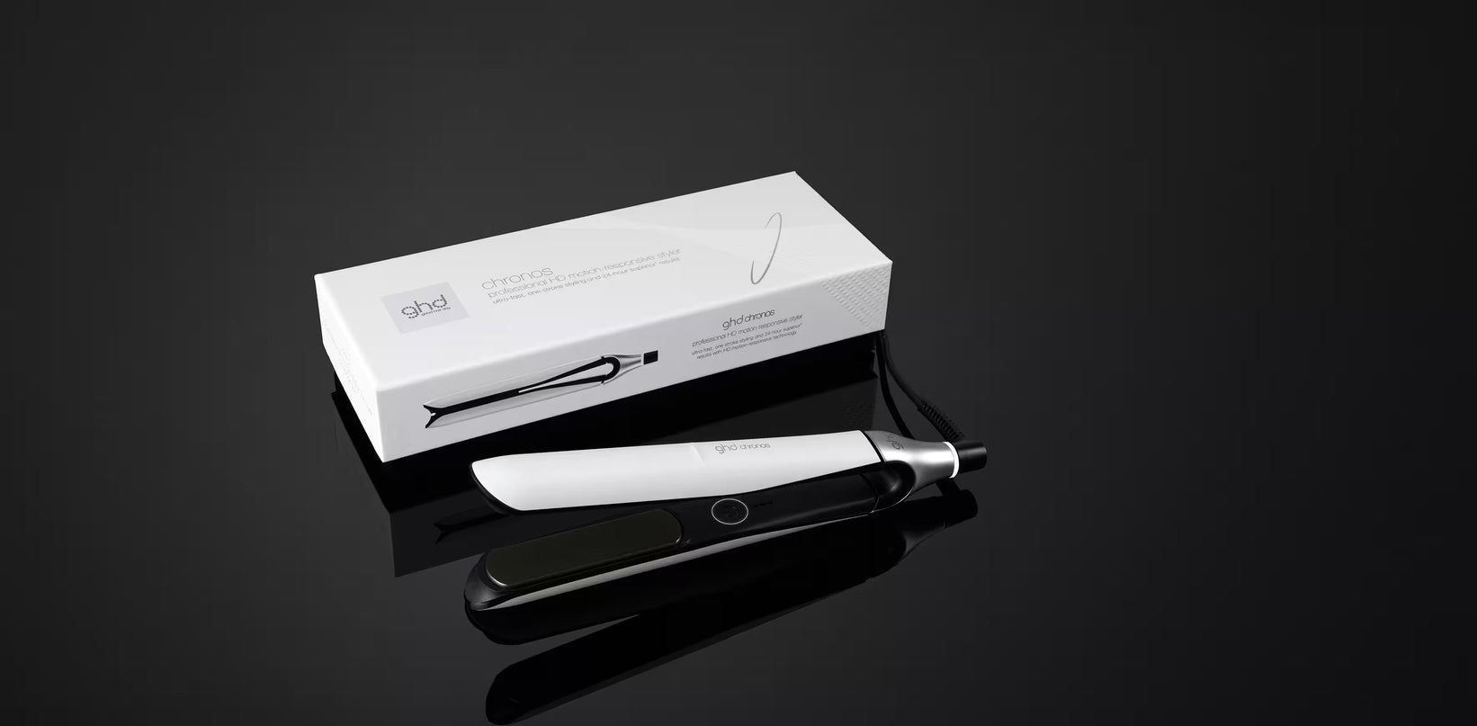 LISSEUR GHD CHRONOS BLANC À PLAQUES CLASSIQUES (PLAQUES 26mm)