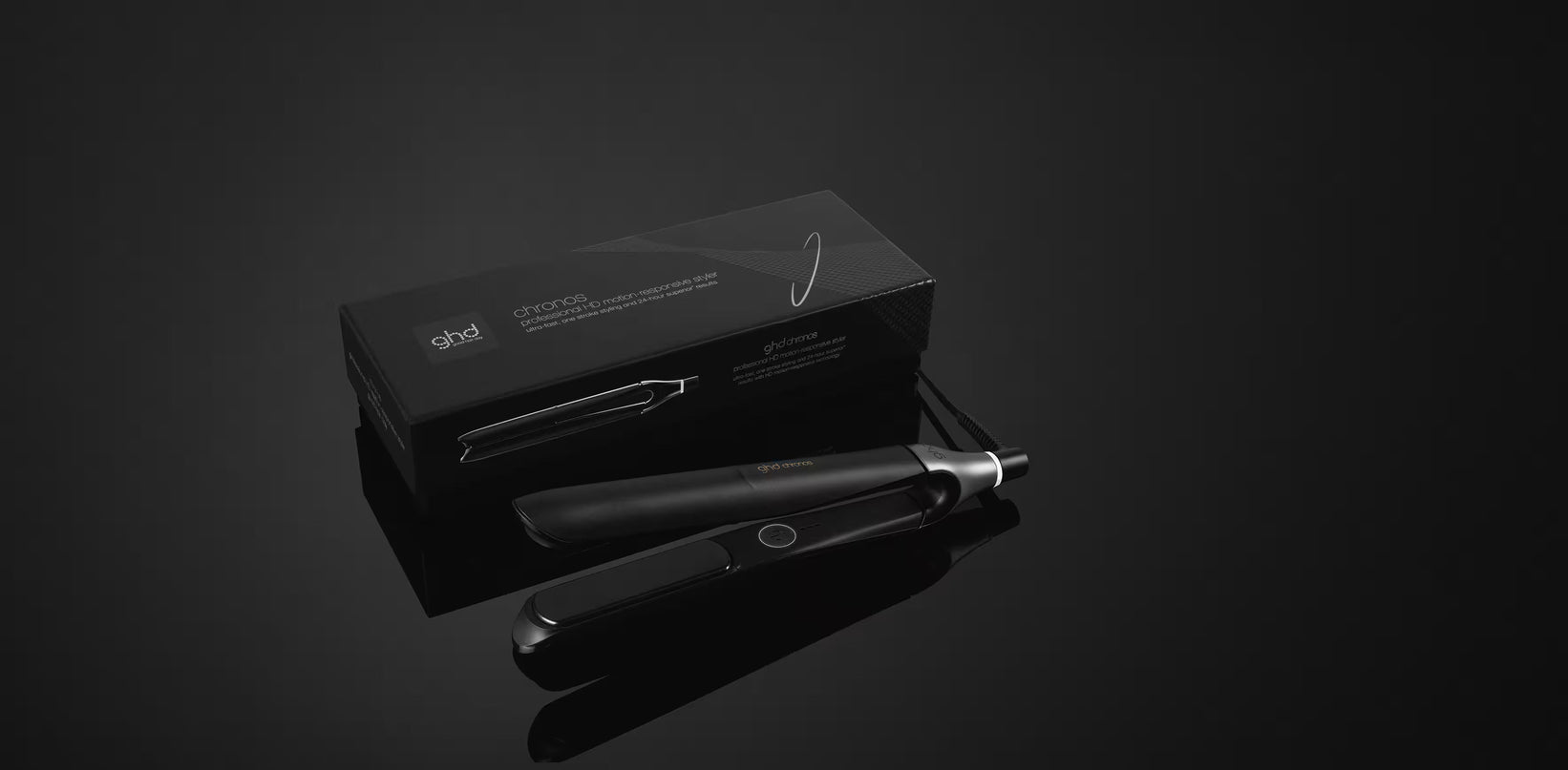 LISSEUR GHD CHRONOS NOIR À PLAQUES CLASSIQUES (PLAQUES 26mm)