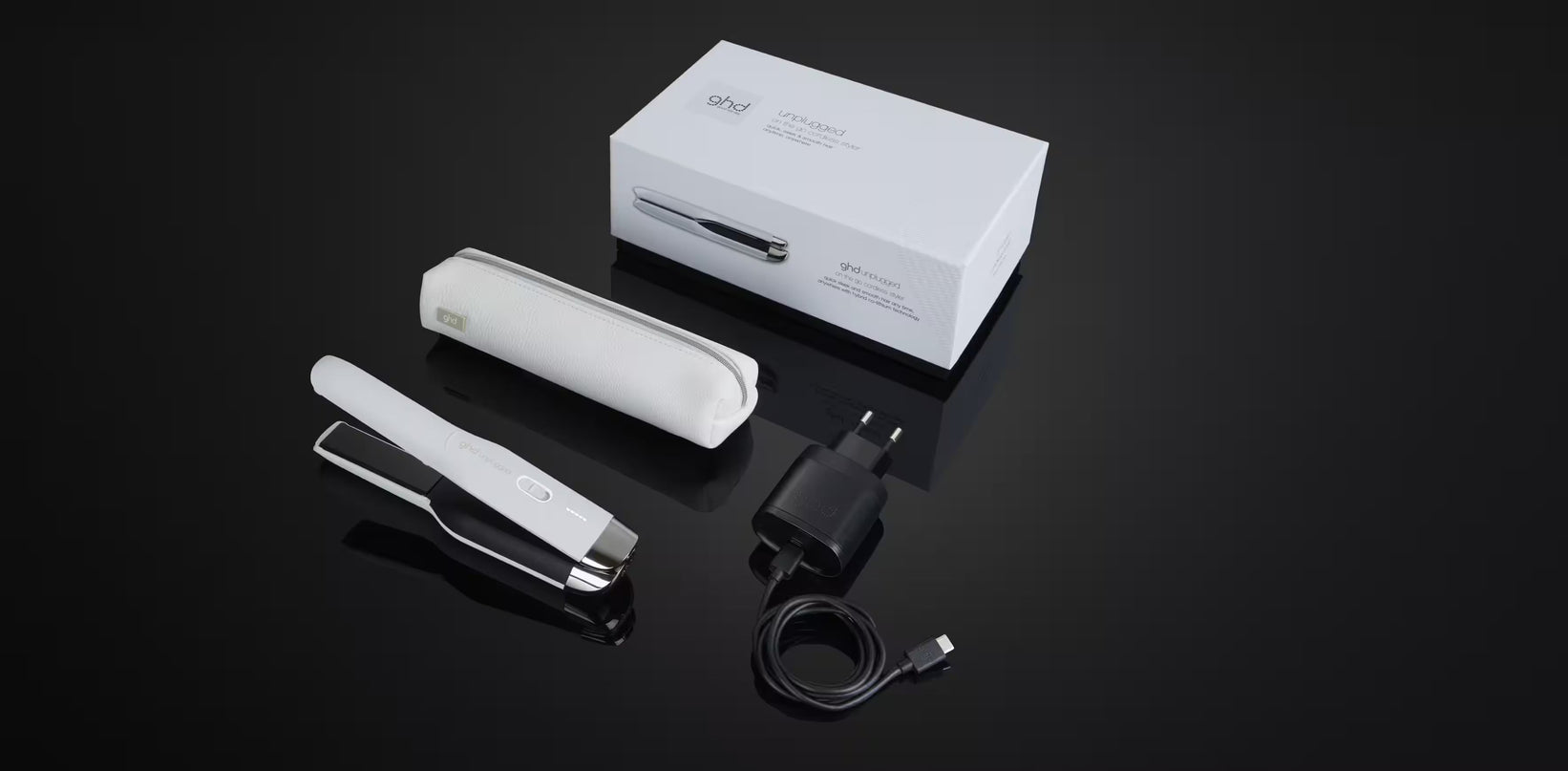 LISSEUR GHD UNPLUGGED BLANC MAT (PLAQUES 22mm)